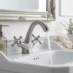brushed-nickel-bathroom-faucet-nostalgic
